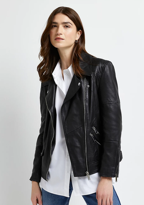Leather Oversized Biker Jacket from River Island