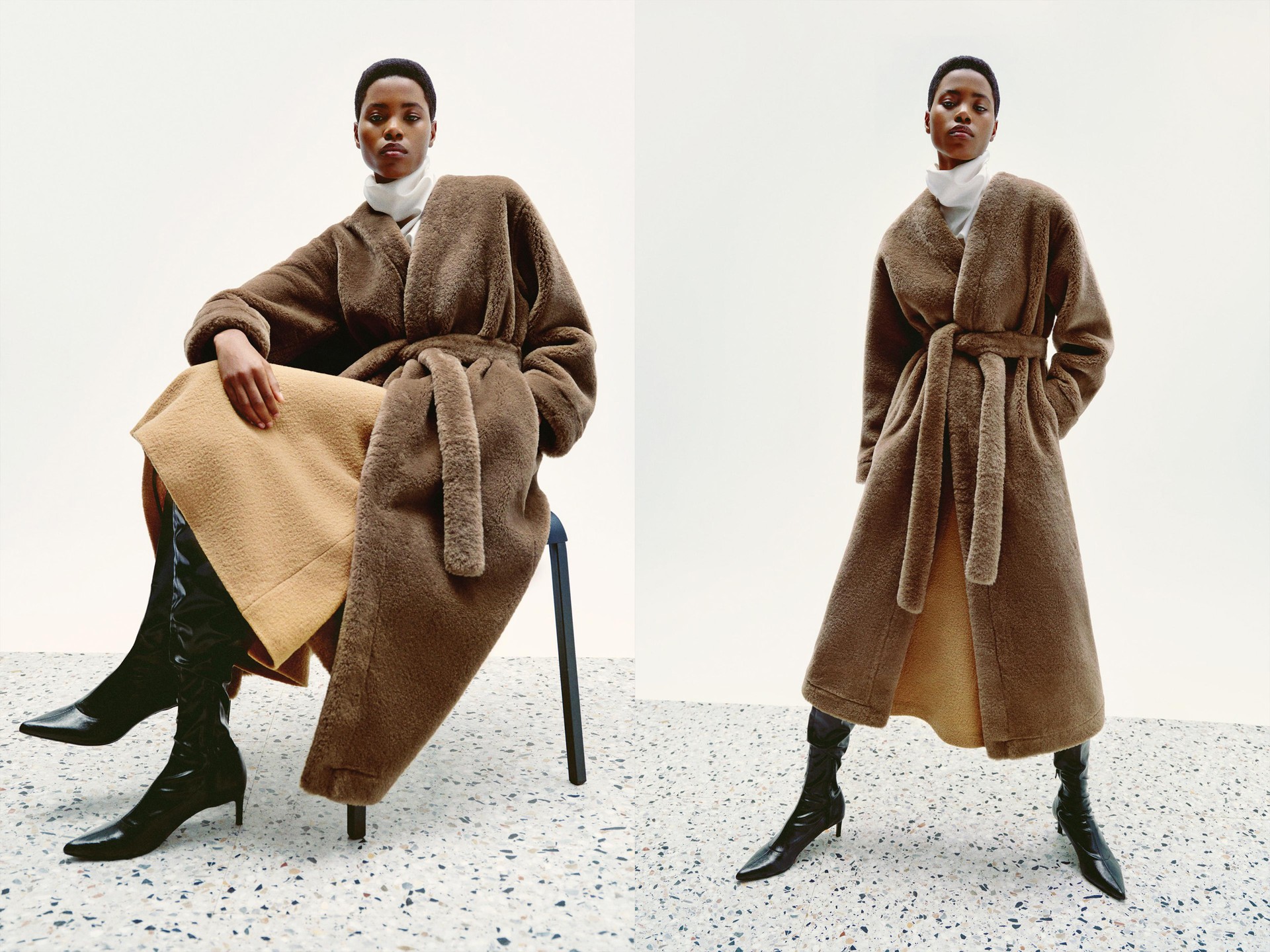 Long Faux Fur Coat from Zara