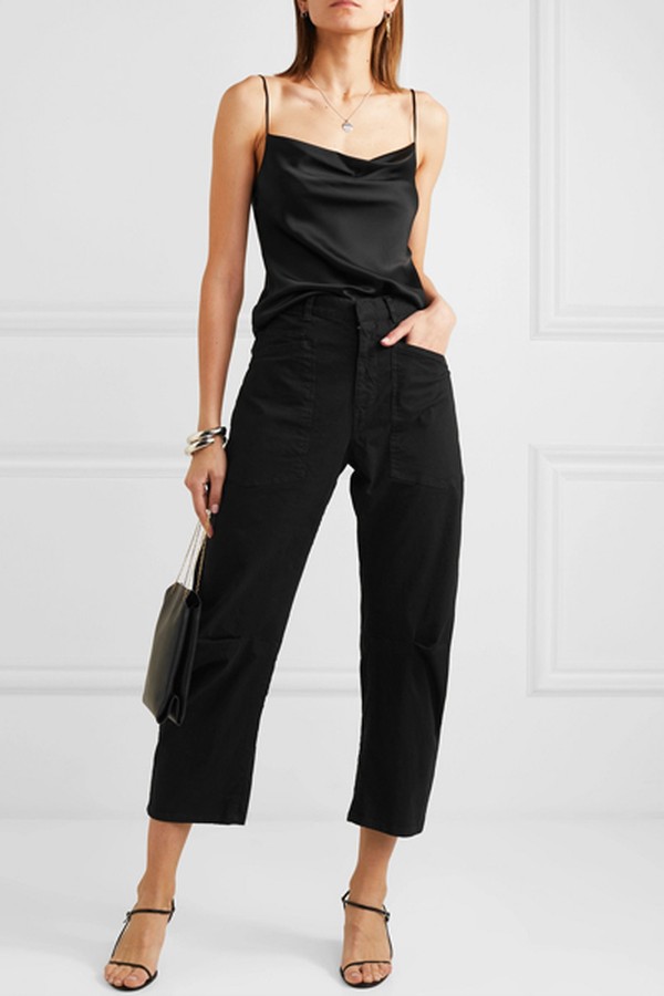 Gemma Draped Silk-Satin Camisole from Nili Lotan