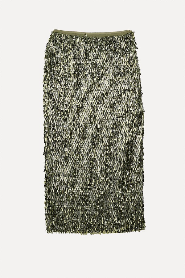 Sequin Column Midi Skirt from River Island