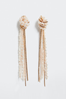 Pearl Cascade Earrings from Mango