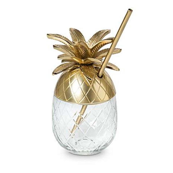 Pineapple Gold & Glass Cocktail Cup