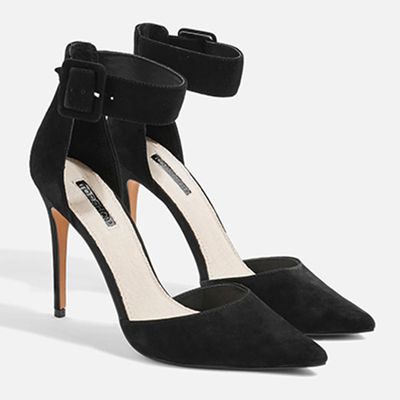 Grace Wide Ankle Strap Heel Court Shoes