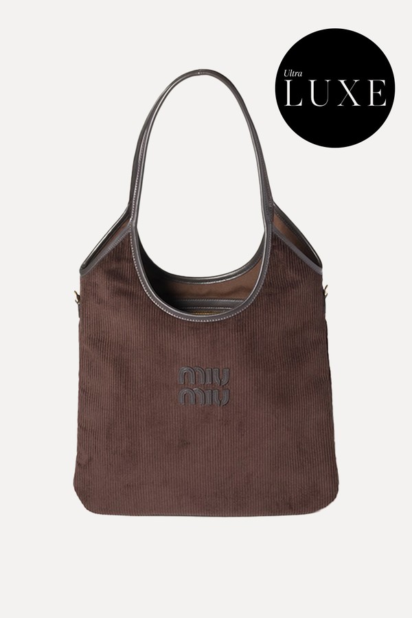 Corduroy Ivy Tote Bag from Miu Miu