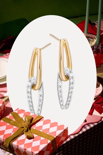 9ct White & Yellow Gold Diamond Earrings from Beaverbrooks