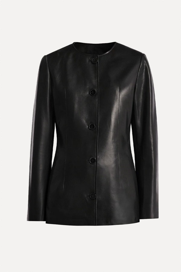 Maud Chic Collarless Blazer