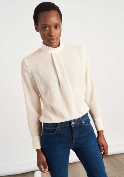 Riley Funnel Neck Blouse