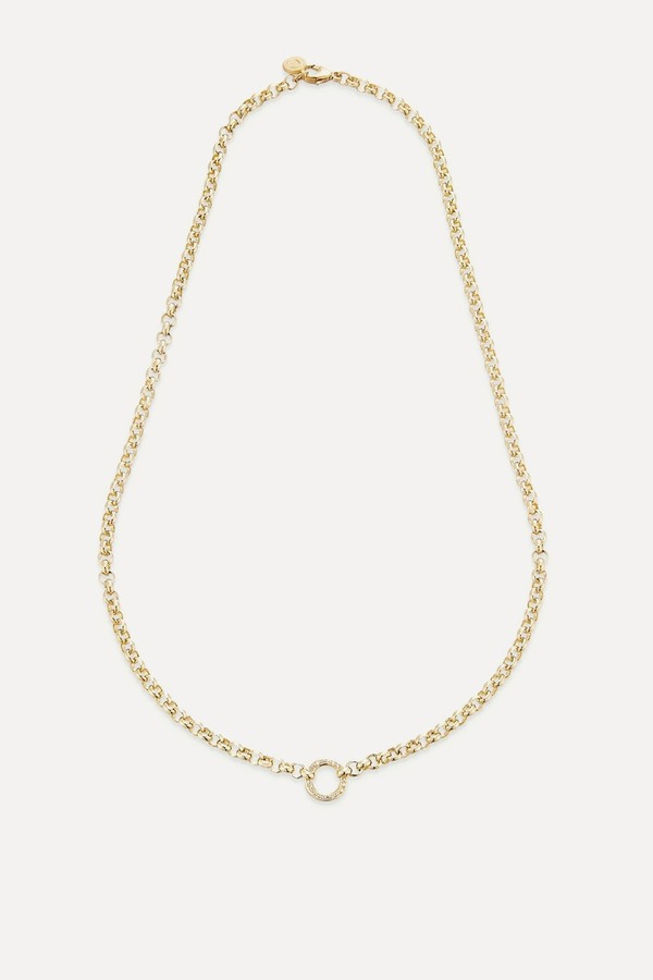 Round Belcher Chain With Diamond Loop