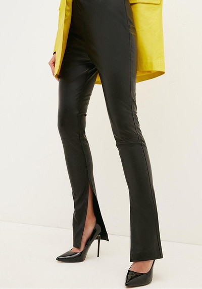  Stretch Leather Split Hem Legging from Karen Millen