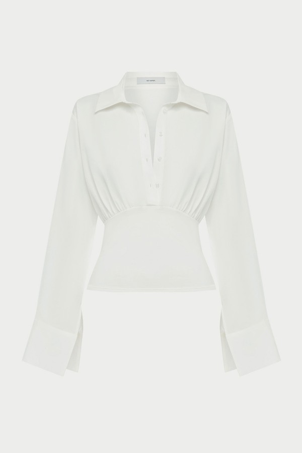 Kaia Long Sleeve Milk Shirt 