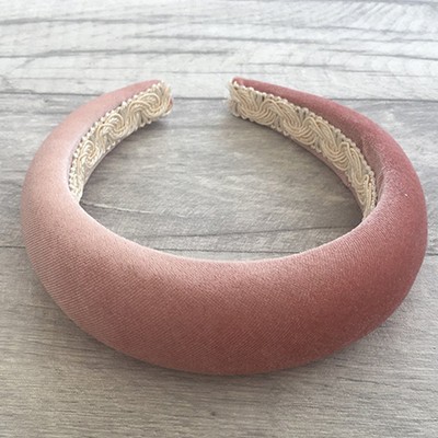 Blush Pink Velvet Headband from DesignbyHummingbird