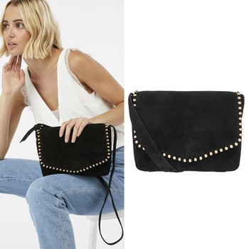 Becky Bead Trim Leather Cross Body Bag