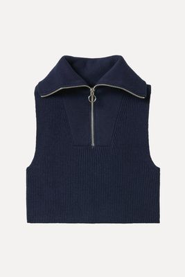 Knit Vest With Zip from Zara