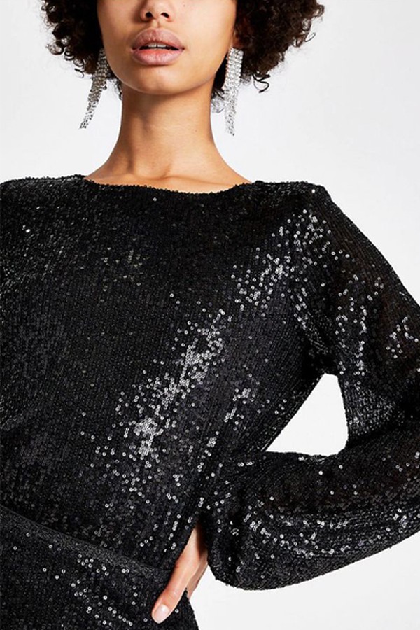 Sequin Balloon Top from River Island
