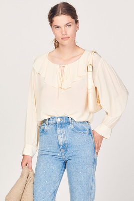 Flowing Ruffled Blouse from Sandro 