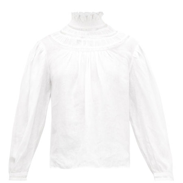 Amalia Ladder-Stitch Linen Blouse from Isabel Marant Etoile