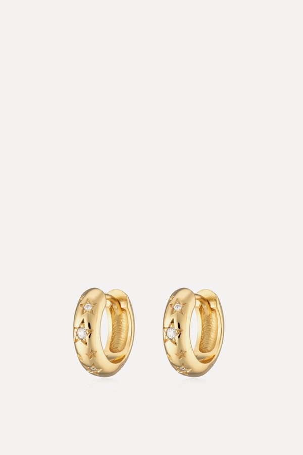 Celestial Chunky Huggie Hoop Earrings  from Scream Pretty