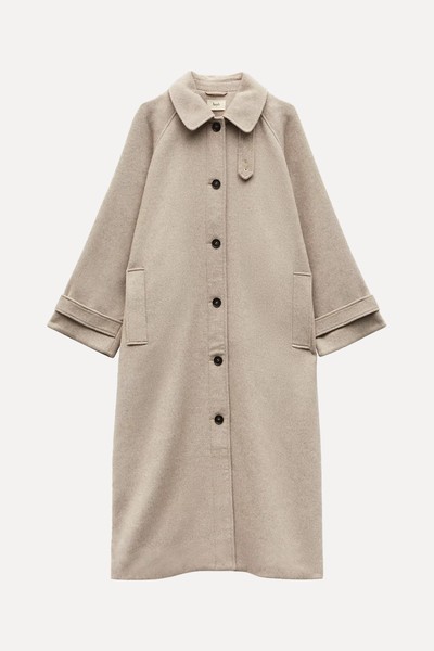 Marlowe Relaxed Raglan Wool Blend Coat from Hush