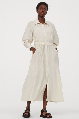 Lyocell-Blend Shirt Dress from H&M