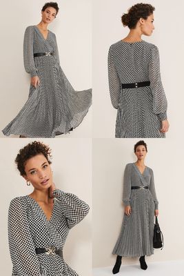 Carmen Checked Midaxi Dress (Available in Petite), £149