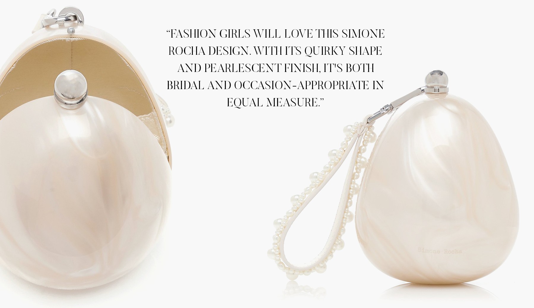 Mini Perspex Pearl Acrylic Top Handle Bag from Simone Rocha
