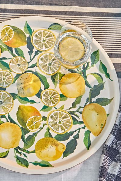 Vegetable Garden Lemons Round Birch Tray, £35 | Emma Bridgewater