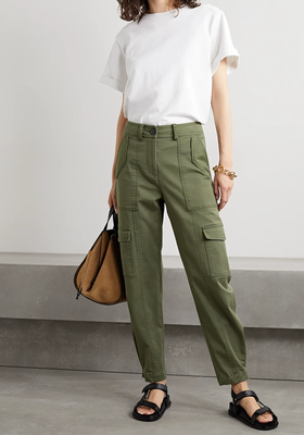 Elian Cropped Cotton-Blend Twill Tapered Cargo Pants from Derek Lam 10 Crosby