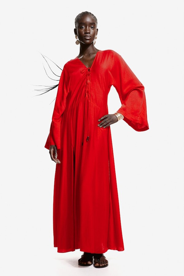 Lace-Up Kaftan Dress  from H&M