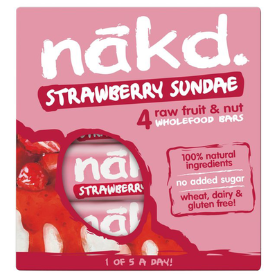 Strawberry Sundae Fruit & Nut Bars from Nakd 