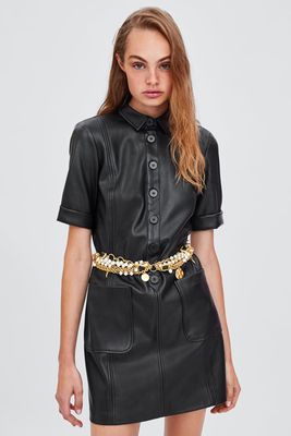 Leather-Effect Dress from Zara