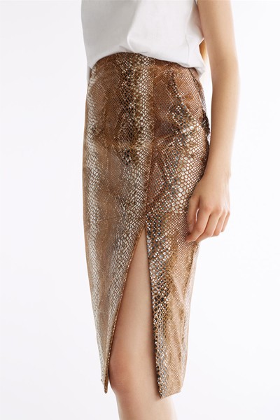 Faux Snakeskin Skirt from Uterque