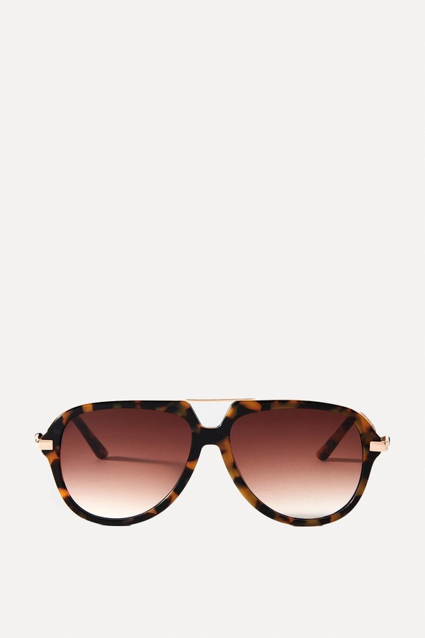 Tortoiseshell Aviator Sunglasses from MINT VELVET