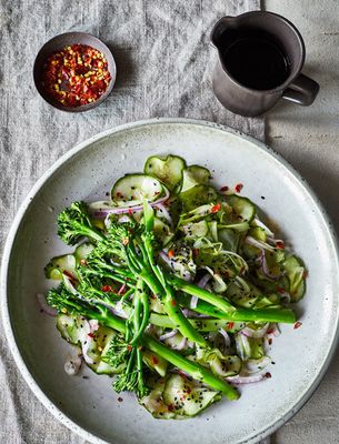 Asian Cucumber & Tenderstem Broccoli Salad