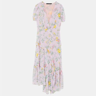 Ruffled Floral Print Dress from Zara