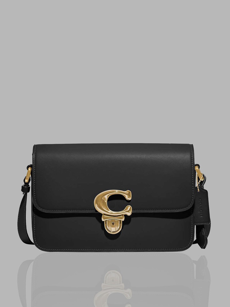 Studio Leather Shoulder Bag Black, £450