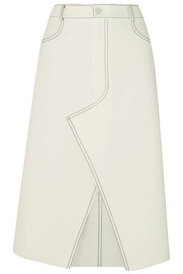 Shadow Stitch Bonded Crepe Midi Skirt from Dion Lee