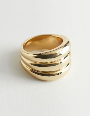 Chunky Embossed Layered Ring