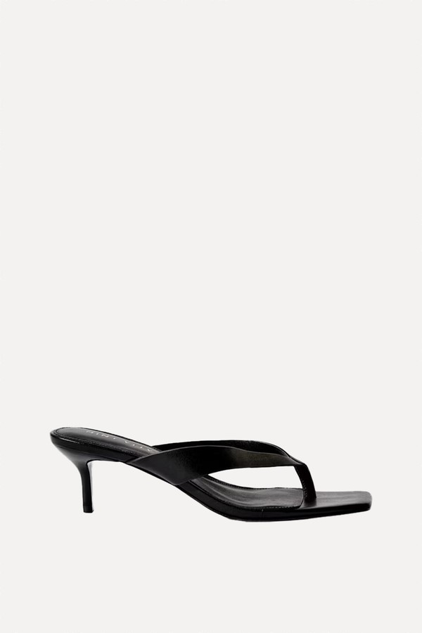 Betty Leather Kitten Heel Toe Post Sandals from Mint Velvet