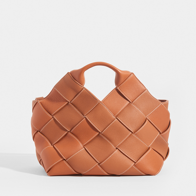 Woven Leather Texture Basket from Loewe