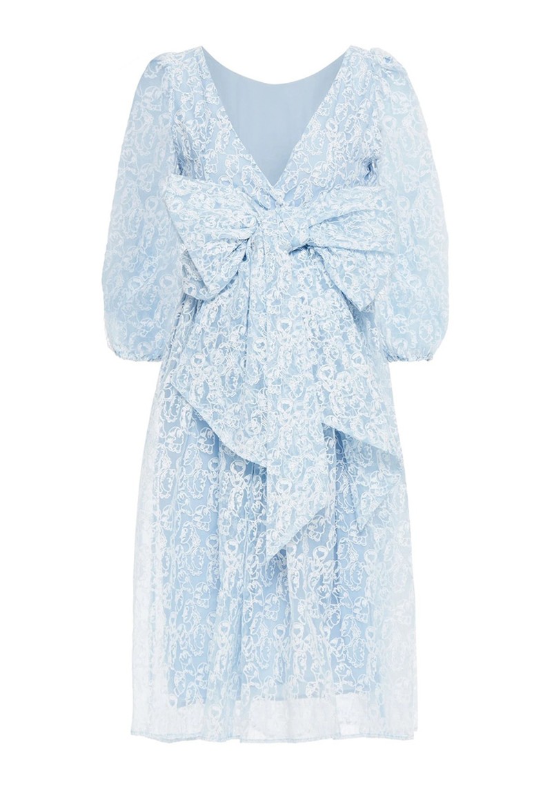 Fredrick Bow-Embellished Embroidered Organza Dress from Shrimps