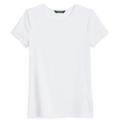 Stretch Cotton Knit Tee