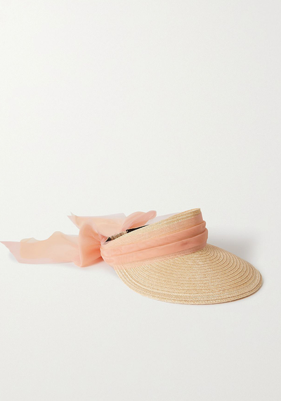 Ricky Organza-Trimmed Visor from Eugenia Kim