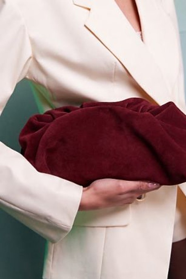 Premium Suede Cloud Clutch Bag from ASOS DESIGN