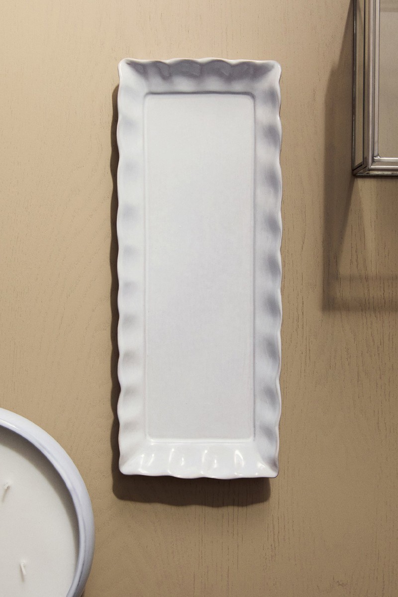 Earthenware Tray With Wavy Finish from Mango 