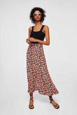 Slit Floral Skirt from Mango