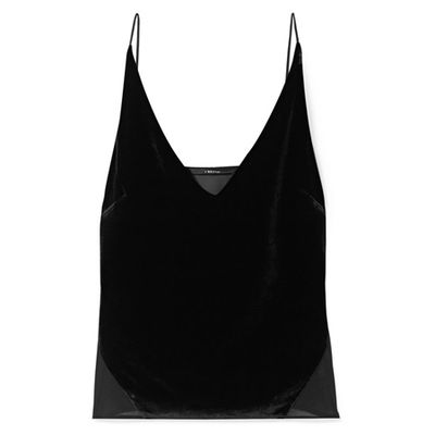 Lucy Velvet and Silk Georgette Camisole from J Brand