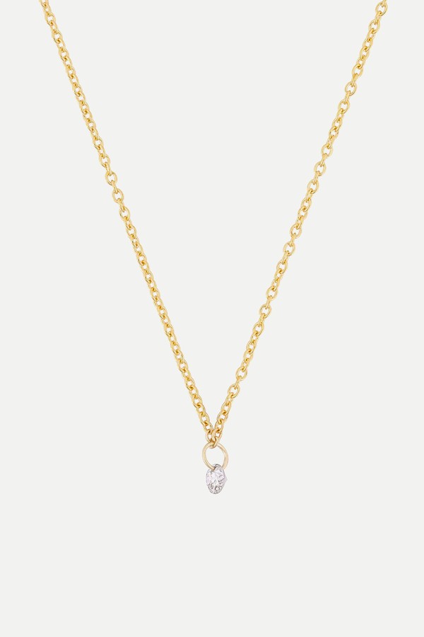 Grown Diamond Solitaire Necklace