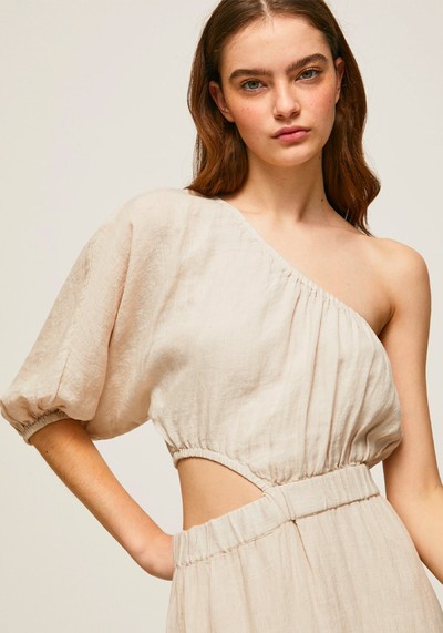 Pua Asymmetrical Linen Dress