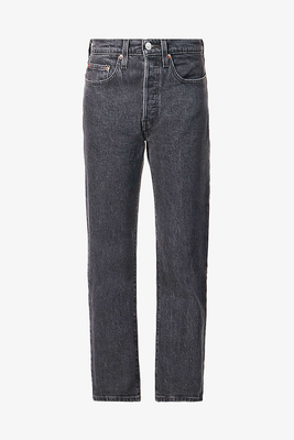 501® Straight-Leg High-Rise Stretch-Denim Jeans from Levi's