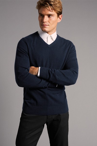 Pure Cashmere V-Neck Jumper